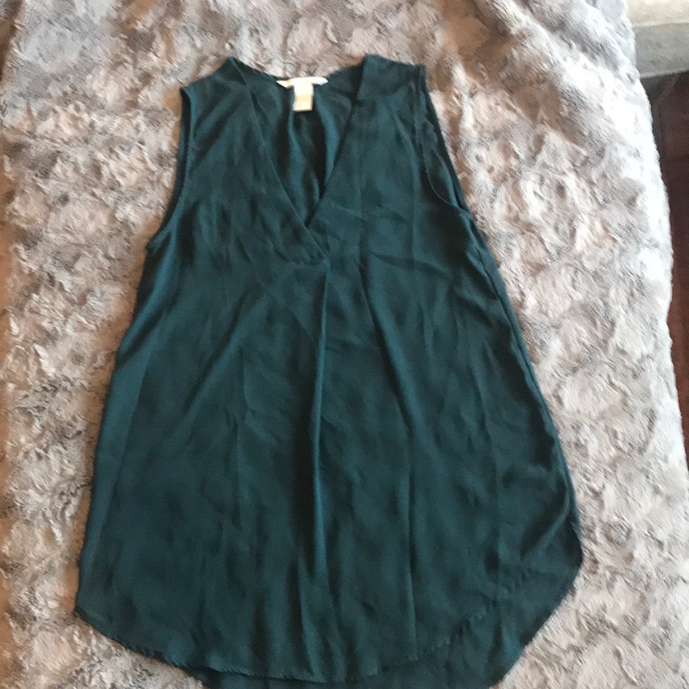 H&M green dressy tank top
